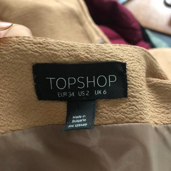 Topshop brown midi skirt - Picture 4 of 4
